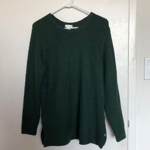 Green J Jill sweater with side button detail